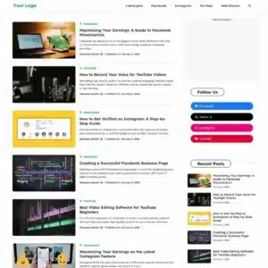 Blog and Article Website Template