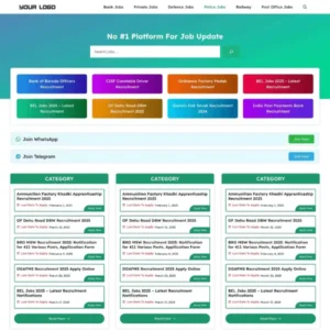 Job and Result Posting Website Template