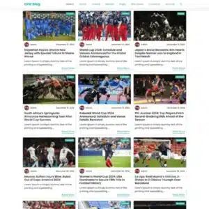 Grid Blog & Article Website Template