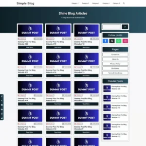 Simple Blog Website Template