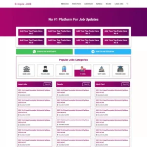 Simple Job Website Template